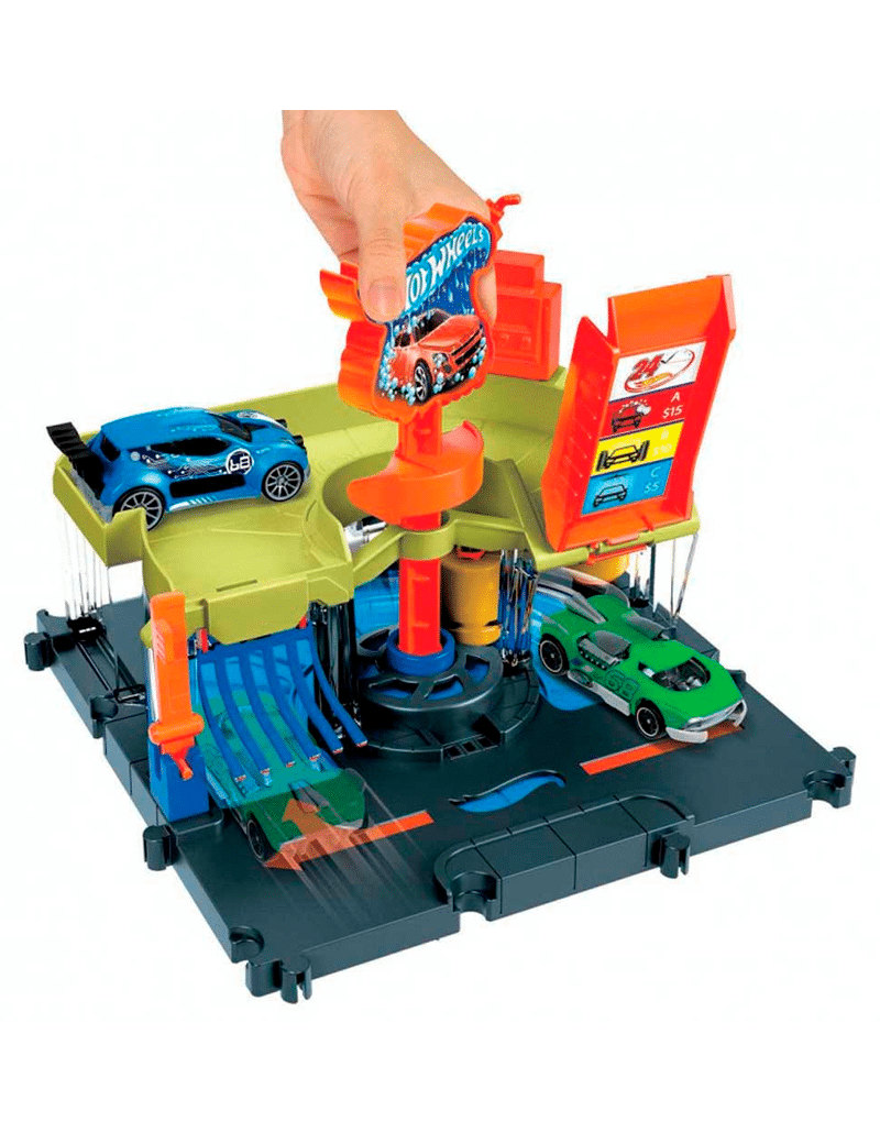 Hot-Wheels-City-Pista-de-Juguete-Autolavado-de-la-ciudad-a Hot Wheels City Pista de Juguete Autolavado de la ciudad - Imagen 1