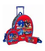 Maleta Scool Ranger 3D grande Sonic original con ruedas Perú