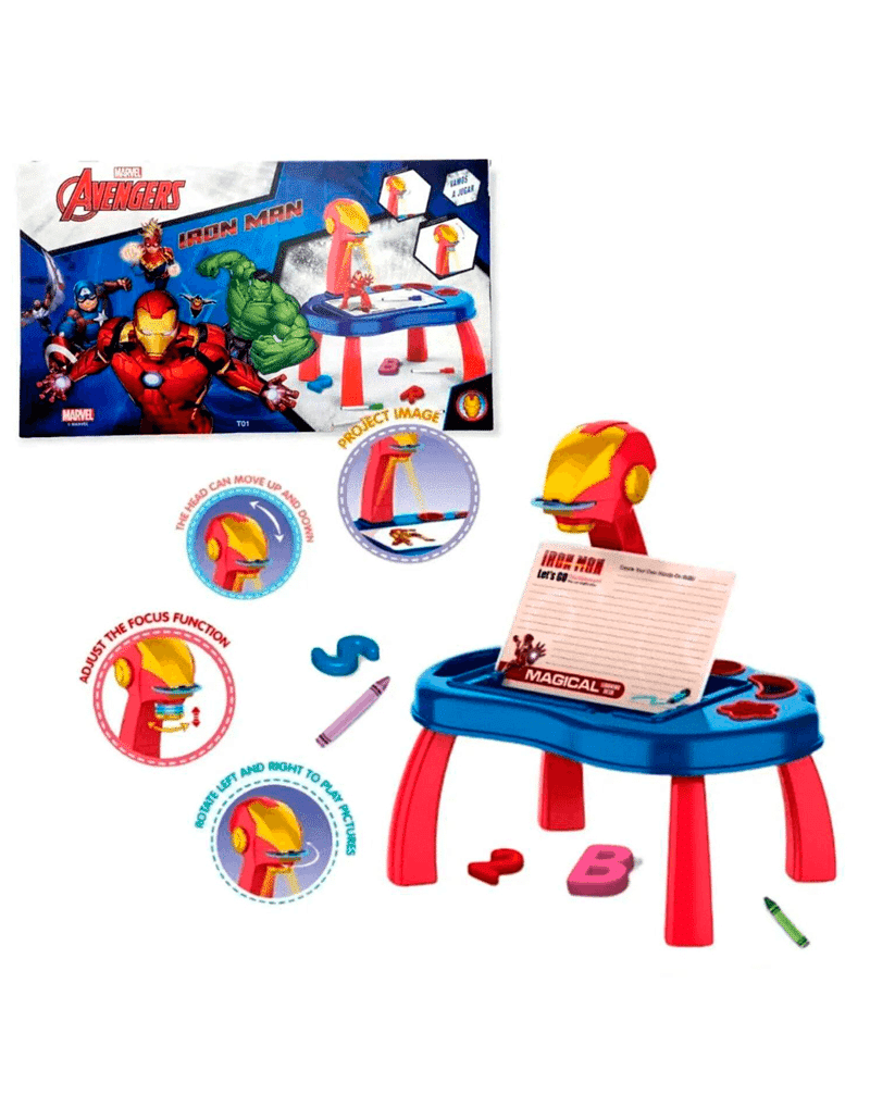 Pizarra-Proyector-De-Dibujo-Infantil-Iron-Man-a Pizarra Proyector De Dibujo Infantil Iron Man - Imagen 1