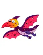 Rompecabezas de madera de dinosaurio y números - Imagen 2