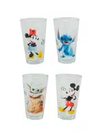 SET x4 VASOS de VIDRIO SKETCH DISNEY 100