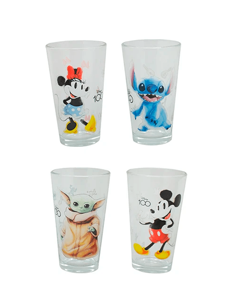 SET-x4-VASOS-de-VIDRIO-SKETCH-DISNEY-100-a SET x4 VASOS de VIDRIO SKETCH DISNEY 100 - Imagen 1
