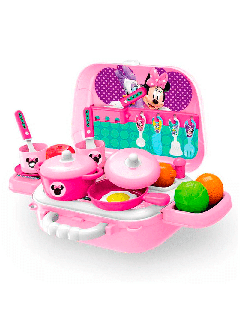 Set-De-Cocina-Y-Lonchera-2-En-1-Minnie-Mouse-d Set De Cocina Y Lonchera 2 En 1 Minnie Mouse - Imagen 1