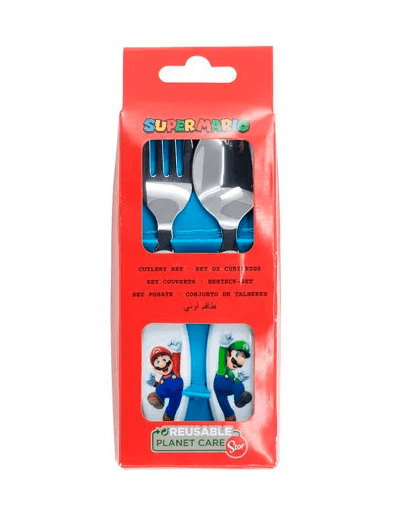 Set-de-Cubiertos-Metálicos-Mario-Bros-a Set de Cubiertos Metálicos Mario Bros - Imagen 1