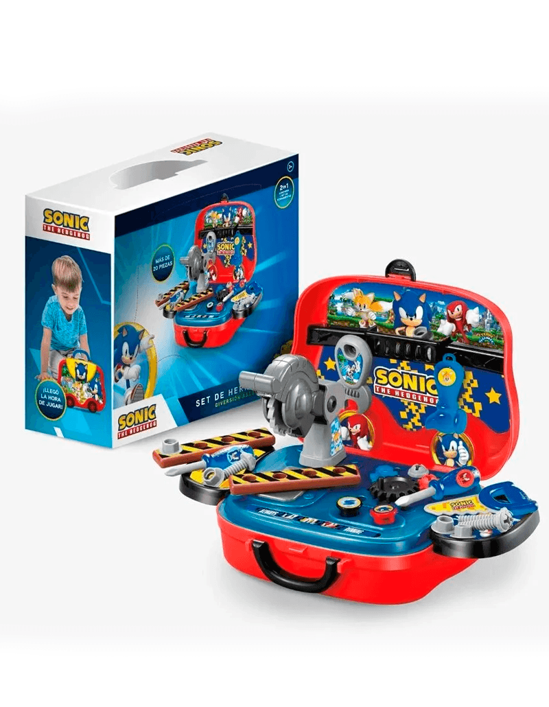 Set-de-Herramientas-y-Lonchera-2-en-1-Sonic-a Set de Herramientas y Lonchera 2 en 1 Sonic - Imagen 1