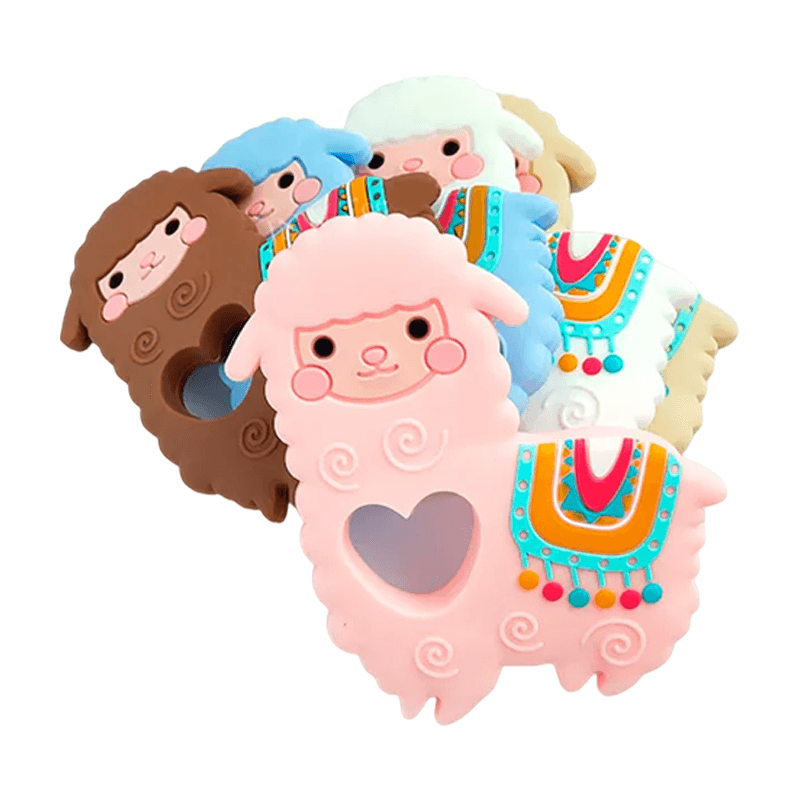 mordedor llamita Mordedor de silicona alpaca - Imagen 1