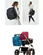 Mochila Pañalera Ergonómica Negro - Imagen 7