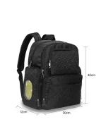 Mochila Pañalera Ergonómica Negro - Imagen 2