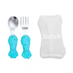 Cubiertos de Silicona Gato Celeste - Imagen 2