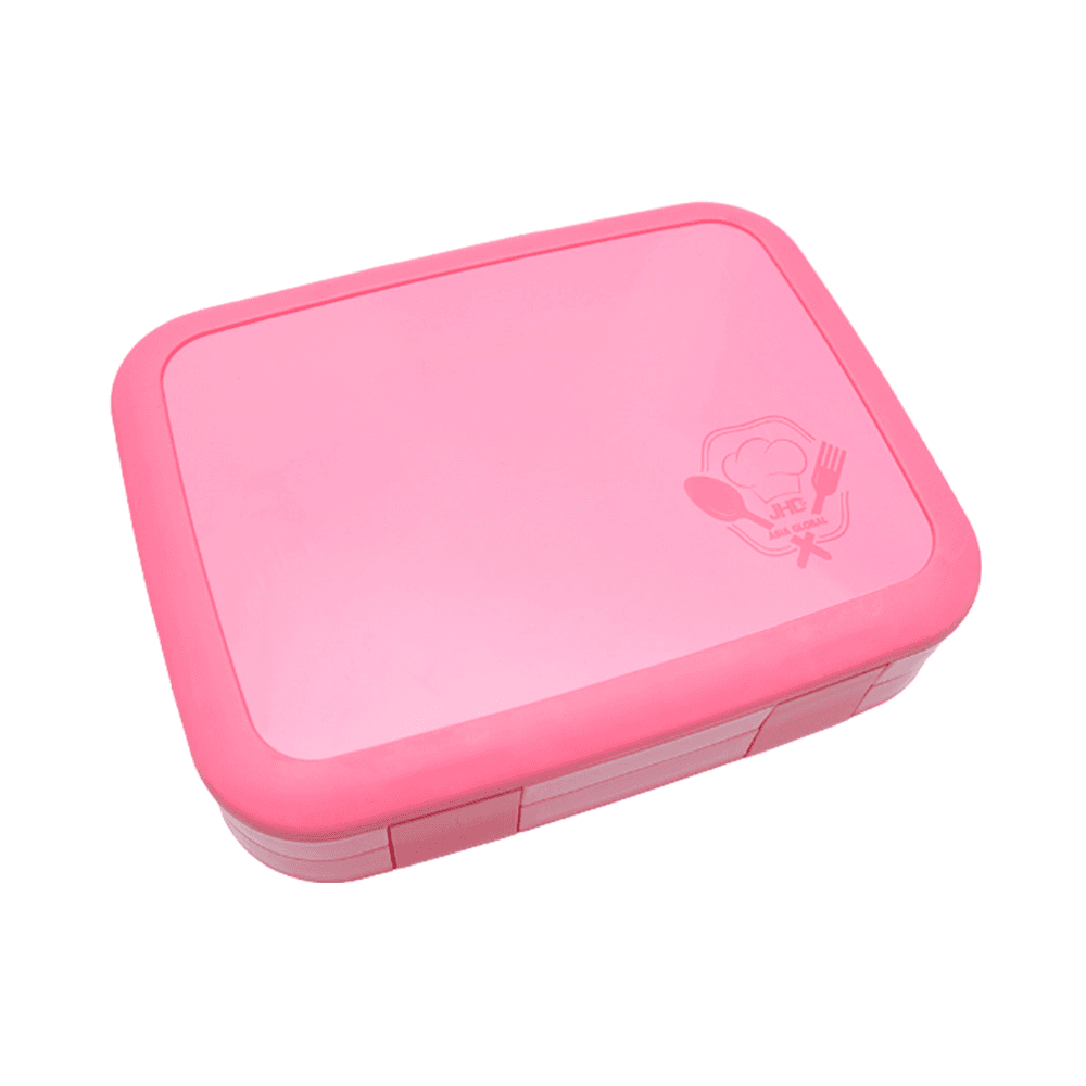 lunch box-rosado lunch box tipo bentgo color rosado con 4 divisiones
