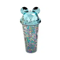 tomatodo con sorbete glitter color celeste, detalle de orejas de mickey