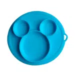 Plato de silicona Mickey celeste