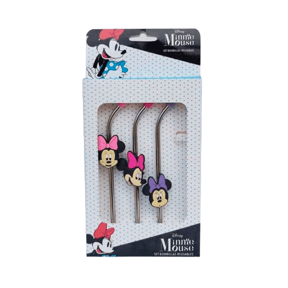 sorbetes-miinii set de 3 sorbetes con diseño de Minnie Mouse, son reusables