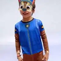Disfraz Chase Paw Patrol para niños con gorra y máscara