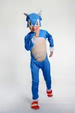 Disfraz Sonic para niños azul con gorro y orejas