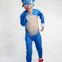 Disfraz Sonic para niños azul con gorro y orejas