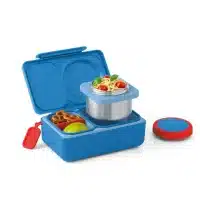 OmieBox UP azul con termo de 355ml y gel refrigerante en La Mirilla Kids Perú