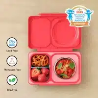 OmieBox UP lonchera térmica color rojo con termo de 355ml en La Mirilla Kids Perú
