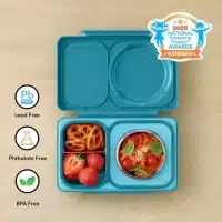 OmieBox UP verde jade con termo de 355ml y gel refrigerante para niños en La Mirilla Kids