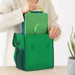 Bolso OmieTote verde lavable a máquina y plegable para OmieBox en La Mirilla Kids