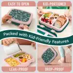 Lunch box Bentgo Kids verde arcoíris a prueba de fugas - Imagen 5