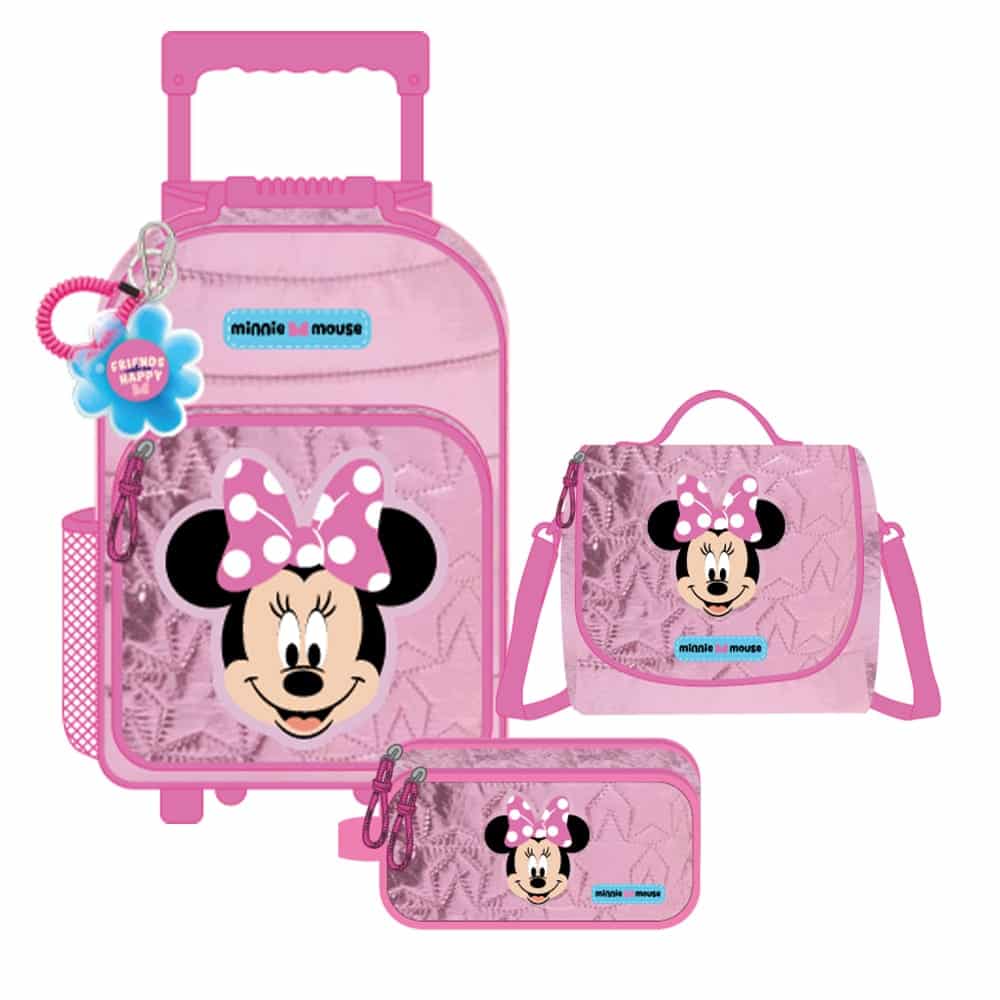 Set-de-maleta-minnie-rosada Set de Maleta Minnie con Flores