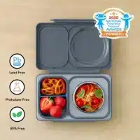 OmieBox UP gris con termo de 355ml y gel refrigerante para niños en La Mirilla Kids