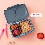 OmieBox UP gris con termo de 355ml y gel refrigerante para niños en La Mirilla Kids