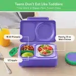 OmieBox UP morada con termo de 355ml y gel refrigerante para niños en La Mirilla Kids
