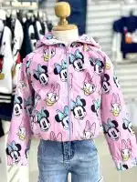 Casaca cortaviento Minnie Mouse impermeable para niñas