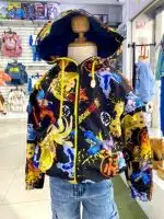 Casaca cortaviento Dragon Ball impermeable para niños