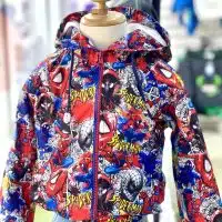 Casaca cortaviento Spiderman impermeable para niños