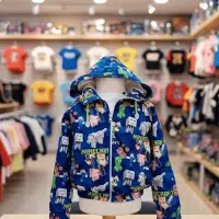 Casaca cortaviento Minecraft impermeable para niños