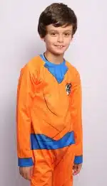 Disfraz Goku para niños naranja con detalles azules