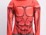 Disfraz Hulk Rojo para niños con músculos y máscara