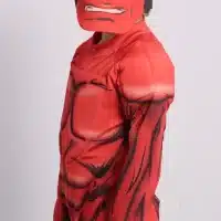 Disfraz Hulk Rojo para niños con músculos y máscara