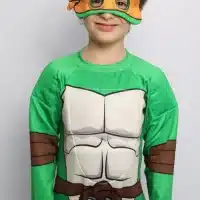 Disfraz Tortuga Ninja Michelangelo para niños color anaranjado