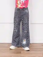 Pantalón jean Bluey para niña color gris