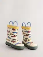 Botas de agua con asa de carritos para niños, diseño exclusivo, calidad premium