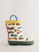 Botas de agua con asa de carritos para niños, diseño exclusivo, calidad premium