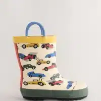 Botas de agua con asa de carritos para niños, diseño exclusivo, calidad premium