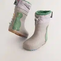 Botas de agua dinosaurio gris con forro Thinsulate térmico para niños, importadas de Inglaterra y edición limitada