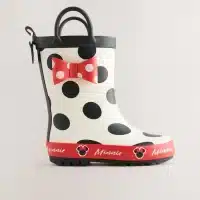 Botas de agua con asa de Minnie Mouse para niñas, originales y de calidad premium, ideales para días lluviosos