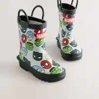 Botas de agua con asa diseño Marvel para niños, edición limitada, impermeables y antideslizantes