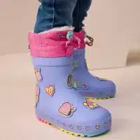 Botas de agua con Thinsulate de personajes púrpura para niños, impermeables y de edición limitada
