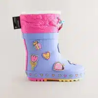 Botas de agua con Thinsulate de personajes púrpura para niños, impermeables y de edición limitada