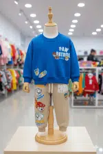 conjunto Paw Patrol infantil azulino con beige para niños
