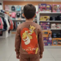 Conjunto Rey León color ladrillo para niños, camiseta y pantalón a juego, ropa infantil cómoda y divertida