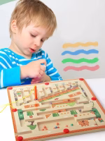 Laberinto Didáctico Magnético de madera Montessori Mario Bros para desarrollar la motricidad fina