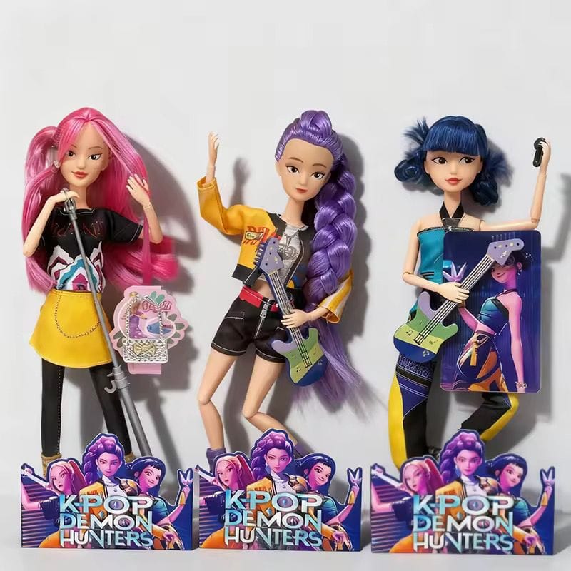pack-x3-munecas-huntrix-guerreras-kpop Pack de 3 Muñecas Huntrix Guerreras de KPOP con vestuarios y accesorios